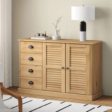 Vidaxl VIGO Ormarić s ladicama 113x40x75 cm Puni bor