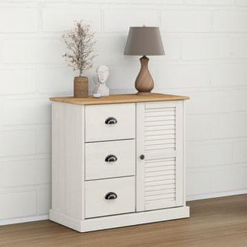 Vidaxl VIGO Ormarić s ladicama 78x40x75 cm Bijeli masivni bor