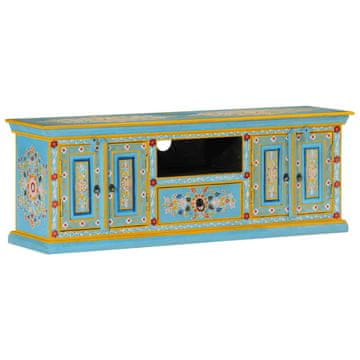 Vidaxl TV ormarić plavi 110x30x40 cm masivno drvo manga