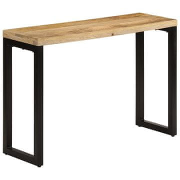 Vidaxl Konzolni stolić 110x35x76 cm, neobrađeno drvo manga