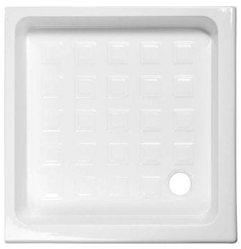 KERASAN Kvadratna Keramička Tuš Kabina RETRO, 90x90x20 cm, Bijela