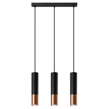 Lumi Salixa 3 GU10 viseća lampa crna 09.549.48