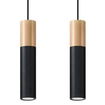 Sollux PABLO 2 crna viseća lampa
