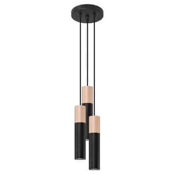 Sollux PABLO 3P crna viseća lampa
