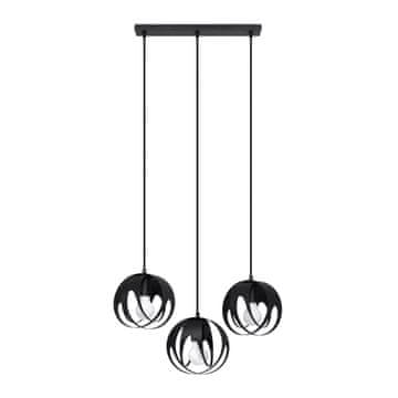 Sollux TULOS 3L crna viseća lampa