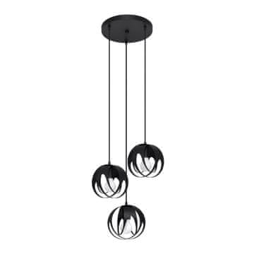 Sollux TULOS 3P crna viseća lampa