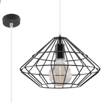 Sollux UMBERTO crna viseća lampa