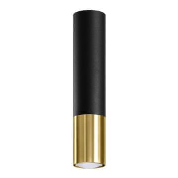 Sollux LOOPEZ stropna lampa crno/zlatna
