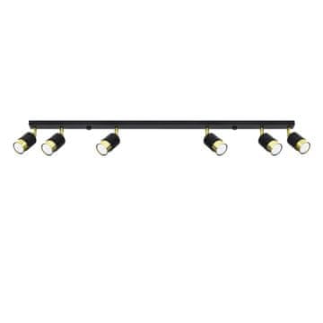 Sollux NERO 6 stropna lampa crna/zlatna