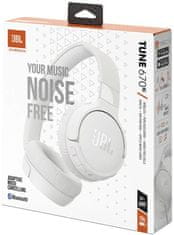 JBL Tune 670NC bežične slušalice, bijele