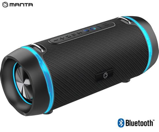 Manta Prijenosni zvučnik SPK240, Bluetooth, 60W RMS, TWS, baterija, LED osvjetljenje, IPX5, USB/AUX, + remen