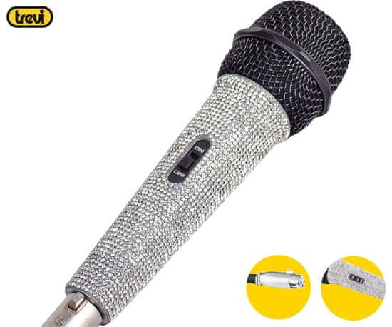 Trevi EM 30 Star žičani mikrofon, XLR, JACK 6.3mm, 5m kabel, dijamanti, metal