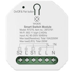 WOOX R7279 pametni prekidač, 2-kanalni, WiFi, ugrađen