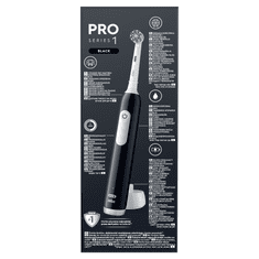 Oral-B Pro Series 1 crna električna četkica za zube + putna torbica