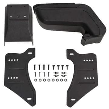 Vidaxl Univerzalni naslon za ruke za automobil, crni, 14 x 30 x (32-48,5) cm