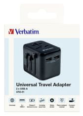 Verbatim UTA-01 univerzalni putni adapter, 2 x USB-A