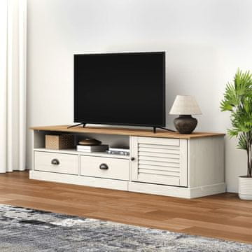 Vidaxl VIGO TV ormarić bijeli 156x40x40 cm masivni borov drvo
