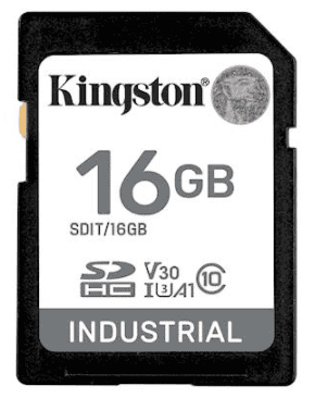 Kingston Industrijska SDHC memorijska kartica, 16 GB, 100 MB/s, klasa 10, UHS-I, U3, V30, A1