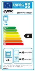 VOX electronics SBFDT7815B3DCT ugradbena pećnica