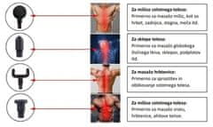 Verkgroup masažni pištolj s ugrađenom baterijom, 6 razina, 4 glave