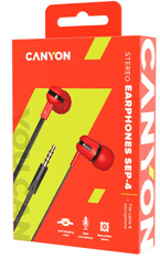 Canyon SEP-4 slušalice, s mikrofonom, 1,2m, crvena (CNS-CEP4R)