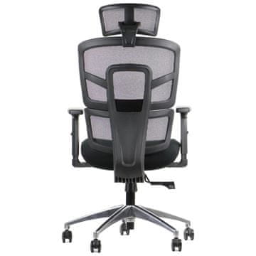 STEMA TREX BLACK ergonomska stolica, aluminijska baza