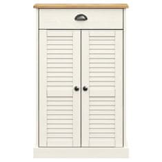 Vidaxl Ormarić za cipele VIGO bijeli 60x35x96 cm od masivne borovine