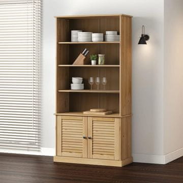 Vidaxl VIGO Biblioteka, 85x35x170 cm, Masivno borovo drvo