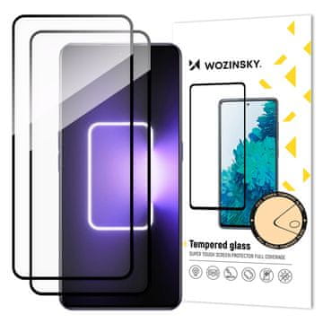 WOZINSKY SET 2x 9H kaljeno staklo s potpunom pokrivenošću za Realme GT Neo 5 / Realme GT3 s crnim okvirom
