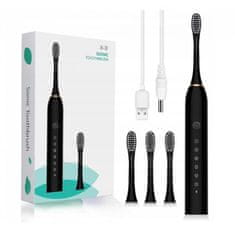 Verkgroup X3 baterija Sonic četkica za zube + 4 savjeta crna