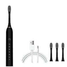 Verkgroup X3 baterija Sonic četkica za zube + 4 savjeta crna