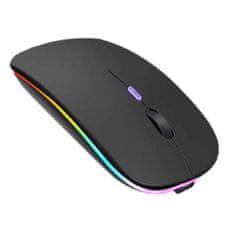 Verkgroup WiFi bežična baterija Optical Mouse 1200 DPI LED RGB Black