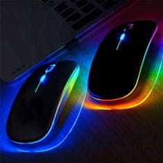 Verkgroup WiFi bežična baterija Optical Mouse 1200 DPI LED RGB Black