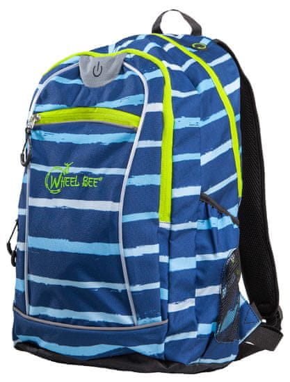 Wheel Bee LED Night Vision ruksak, plavi (Stripes Blue)