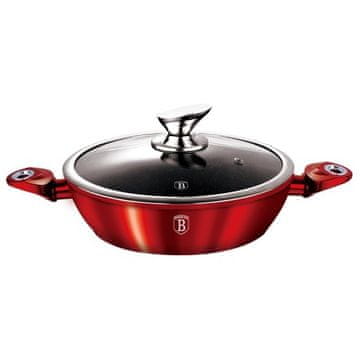 Berlingerhaus Okrugla posuda za pečenje s mramornom površinom i poklopcem BH 1264 32 cm Burgundy Metallic Line