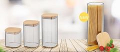 Kela Posuda za hranu KL-10776 storage glass / wood NEA 0.75 l