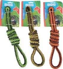 PET Toys konop igračka za pse, zelena/narančasta/žuta, 37 cm