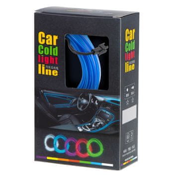 Ikonka LED ambijentalna rasvjeta za automobil / auto USB / 12V traka 3m plava