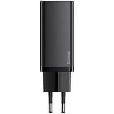 BASEUS GaN2 Lite Quick punjač, USB-A+USB-C, 65W, crna (CCGAN2L-B01)