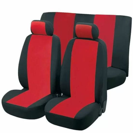 FINISH LINE Classic navlake za auto sjedala, 8-dijelne, crveno-crna