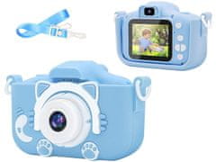 Verkgroup ACA. LCD digitalni fotoaparat za djecu SD moder + kućište i vrpca