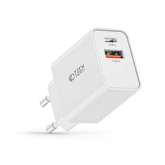 Tech-protect 2-port punjač USB / USB-C 30W QC, bijela