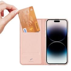 Dux Ducis Skin Pro preklopna maska za iPhone 15 Pro Max, ružičasta