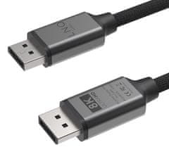 Linq DisplayPort 1.4 kabel, M/M, 8K 60Hz, 4K 144Hz, HDR, 2 m, pleten
