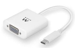 Ewent EC1050 USB-C na VGA adapter, 1080p 60Hz, bijeli