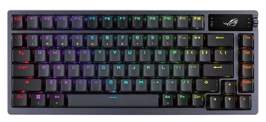 ASUS ROG Azoth Wireless tipkovnica, PBT, OLED, RGB, USB, ROG NX crvena