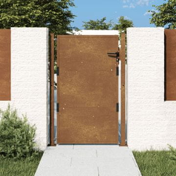 Vidaxl Vrtna vrata, 105x130 cm, Corten čelik