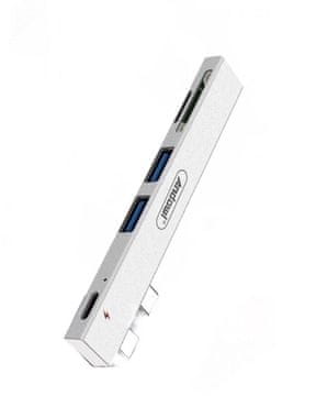 Andowl Konverter za HUB Macbook Pro Air TYPE C na 2xUSB 3.1 2x SD TF čitač kartica