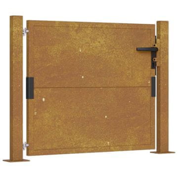 Vidaxl Vrtna vrata 100x100 cm Corten čelik
