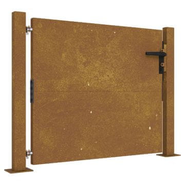 Vidaxl Vrtna vrata 100x100 cm Corten čelik